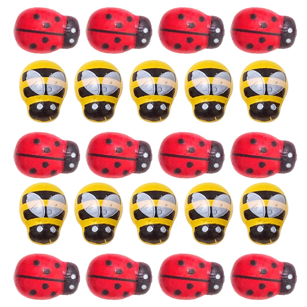 

200 Pcs Ladybug Figurines Durable Ladybug Figurine Garden Outdoor naments Simulated Bee Statue Decor Accessories