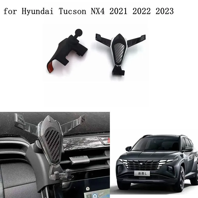 Console Car Air Vent Mount Bracket Mobile Phone Holder Cell Phone Stand Fit for Hyundai Tucson NX4 2021 2022 2023