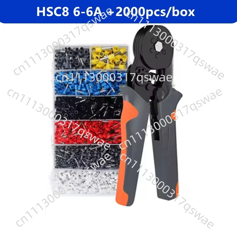Hexagonal self-adjusting ratchet terminal crimping tool kit 23-10AWG0.25-6mm2 crimping pliers kit