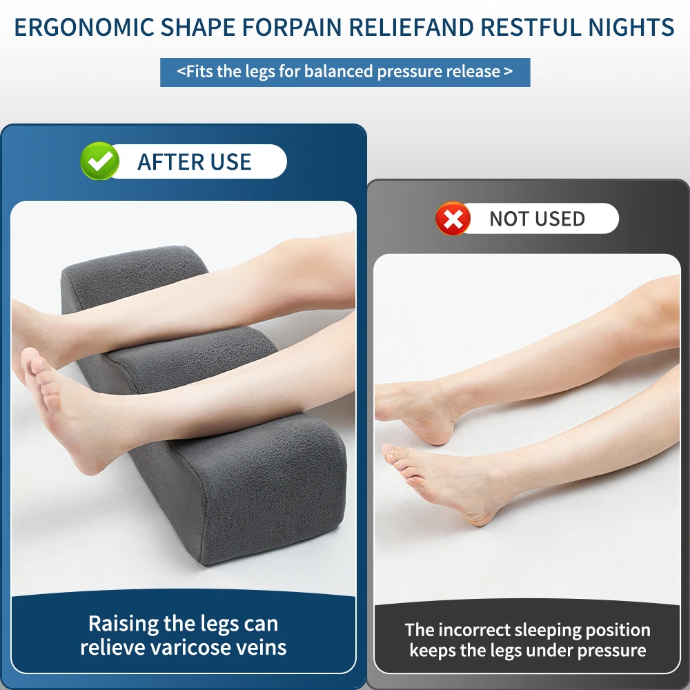 وسائد الساق، وسادة لتخفيف آلام الخصر، رفع الساق أثناء النوم للسرير، والأريكة، وكراسي الصالة، والجزء السفلي المضاد للانزلاق وشريطين ثابتين #5