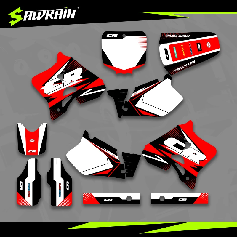 

Sawrain Motorcycle Graphics Backgrounds Decal Stickers Kits for HONDA 95-97 CR125 95-96 CR250 01