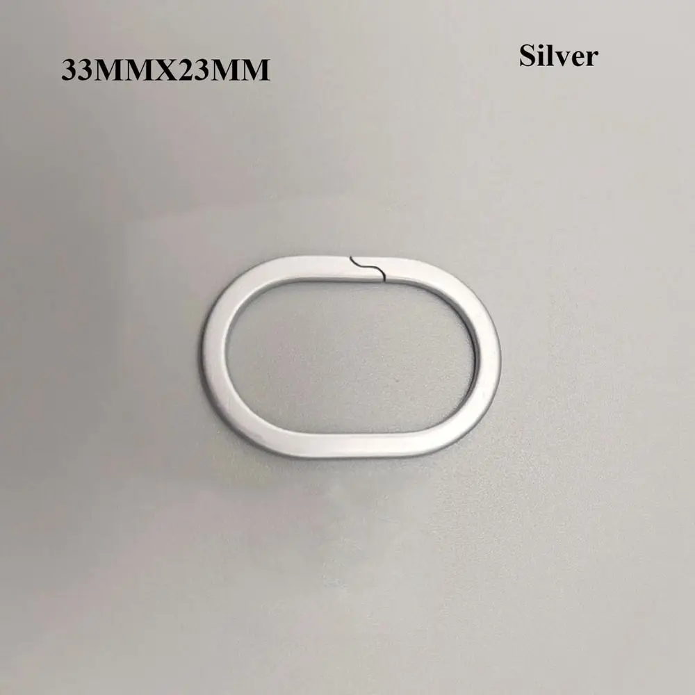 High Quality Real Oval Key Rings Titanium Alloy Super Lightweight Titanium Alloy KeyRings Keychains Buckle Male Creativity Gift