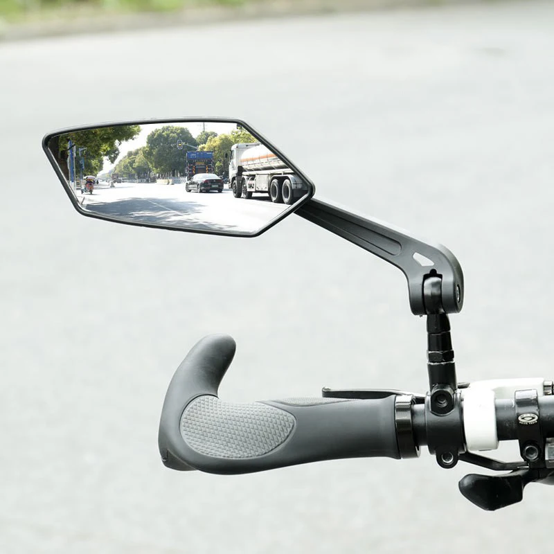 1 Pc Motorcycle Bike Review Mirror Mountain Bike High-Definition Flat Surfaces Adjustable Handlebar Left / Right Mirror