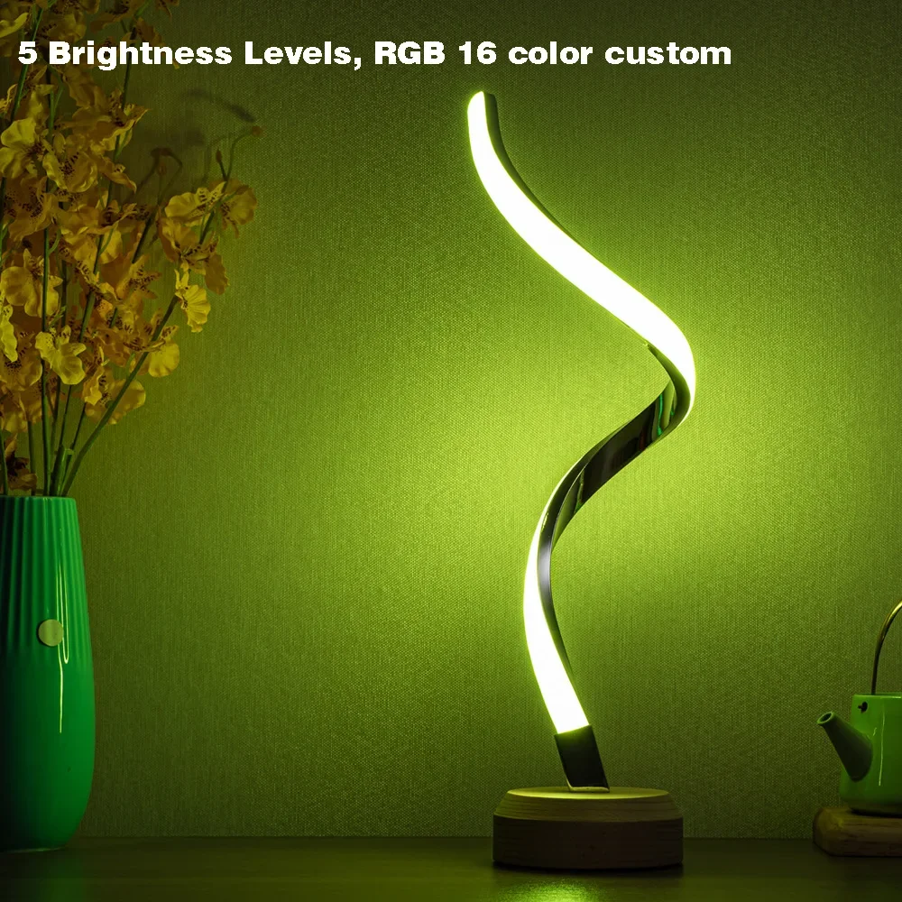 2Pcs/Lots  Intelligent Solid Wood Led Desk Lamp Creative Unique European USB Gift Bedside Lamp Wedding Room