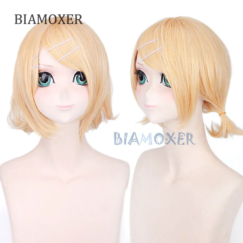 Sister Rin Brother Len Halloween wig Cosplay Complete Costumes hair for women party wig for women girl