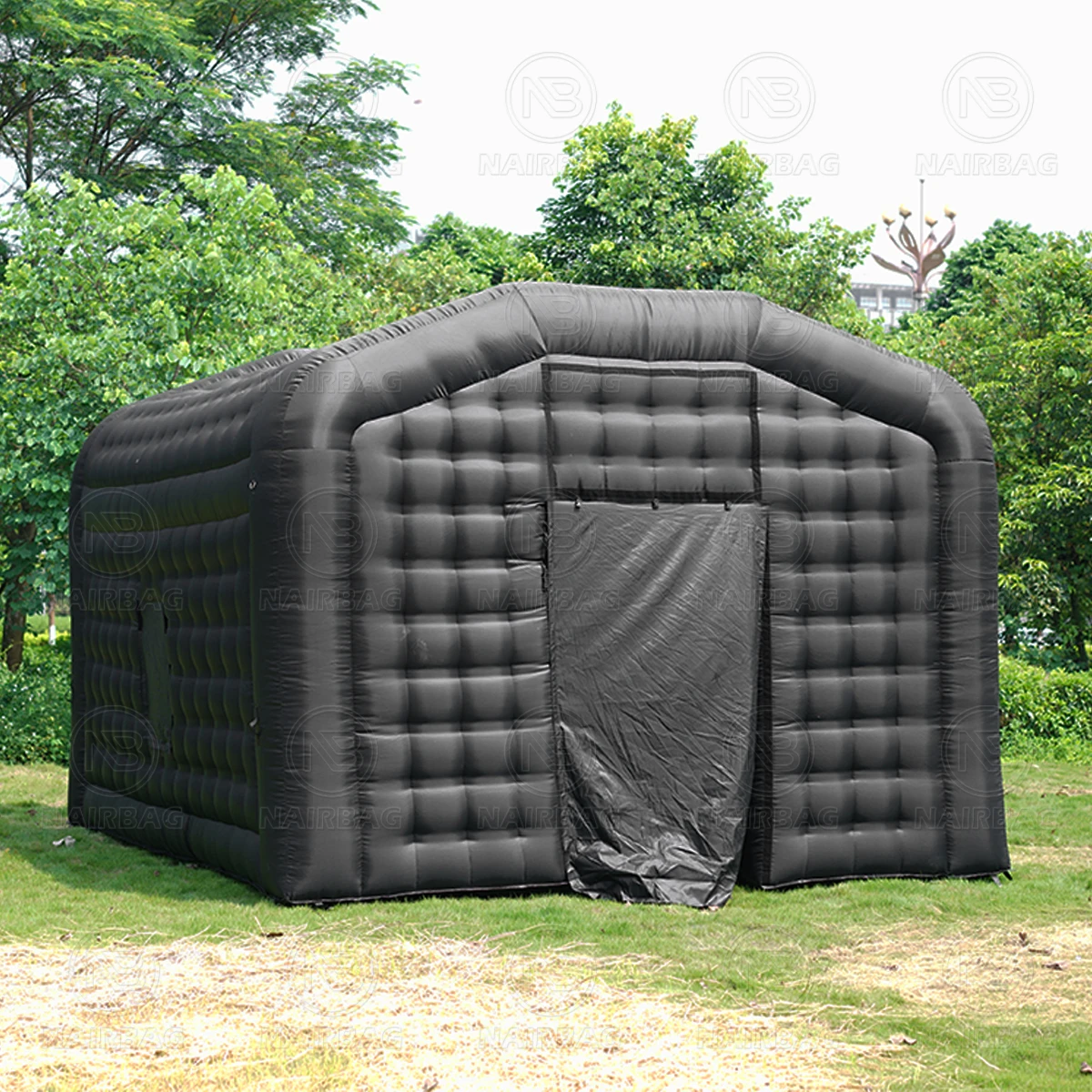 NAIRBAG tente de discothèque gonflable Portable Oxford18x16x12ft cour extérieure enfants adultes Cube tente de fête gonflable avec ventilateur