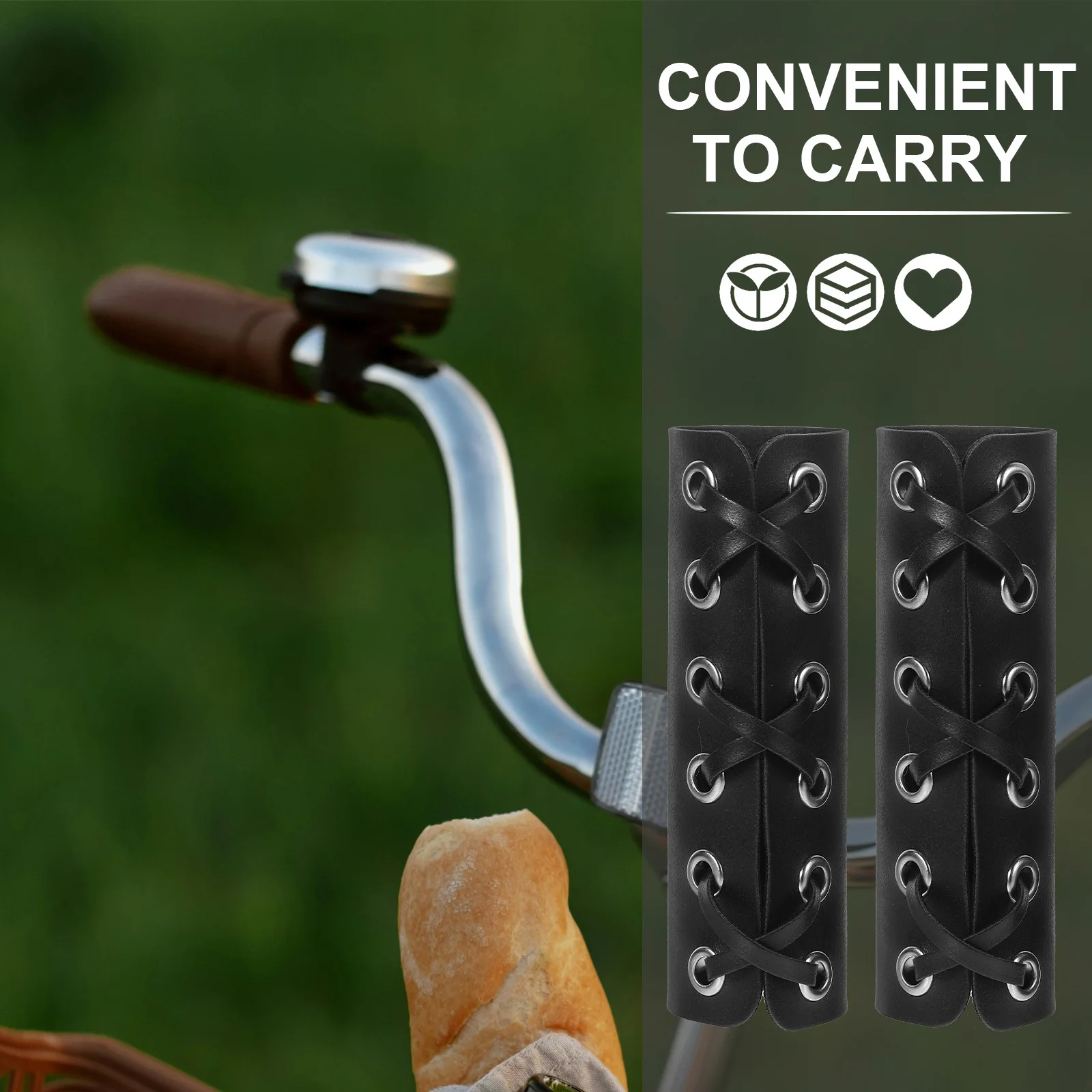 1 set 1 Set Bicycle Handle Grips Anti-Skid Lightweight Wear-Resistant For Mountain Bike Long Distance Riding Handlebar Pads Bike