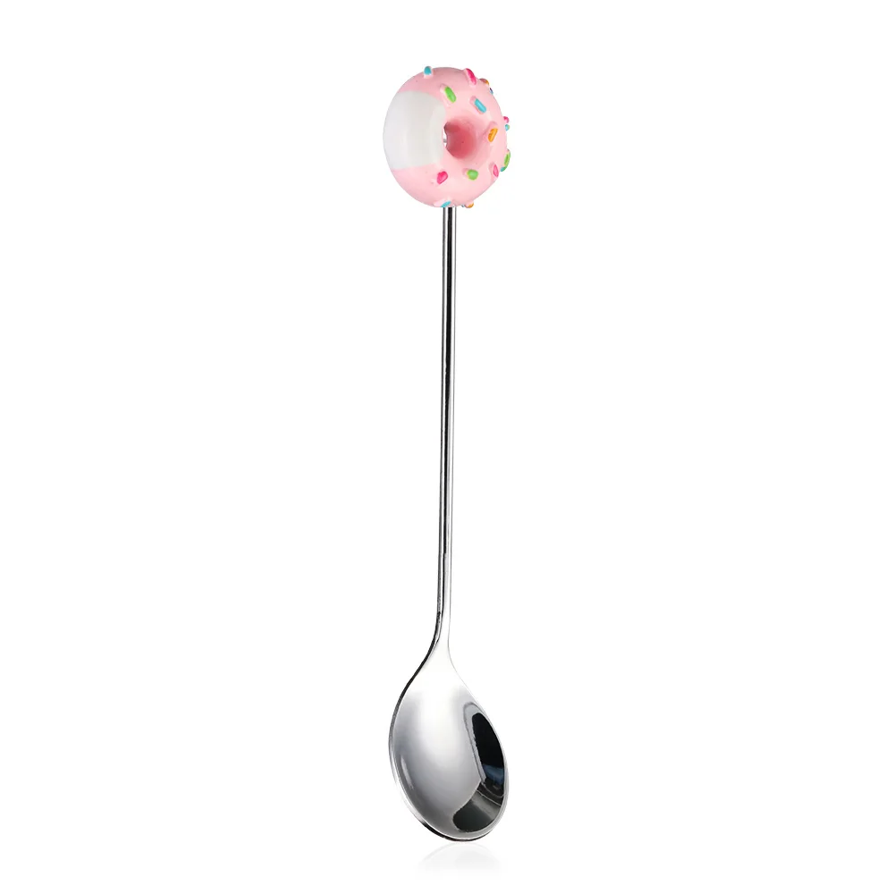 Doughnut High Quality Ice Cream Cake Kitchen Tool Coffeeware Sugar Fruit Fork Teaspoon Stirring Spoon Coffee Spoon