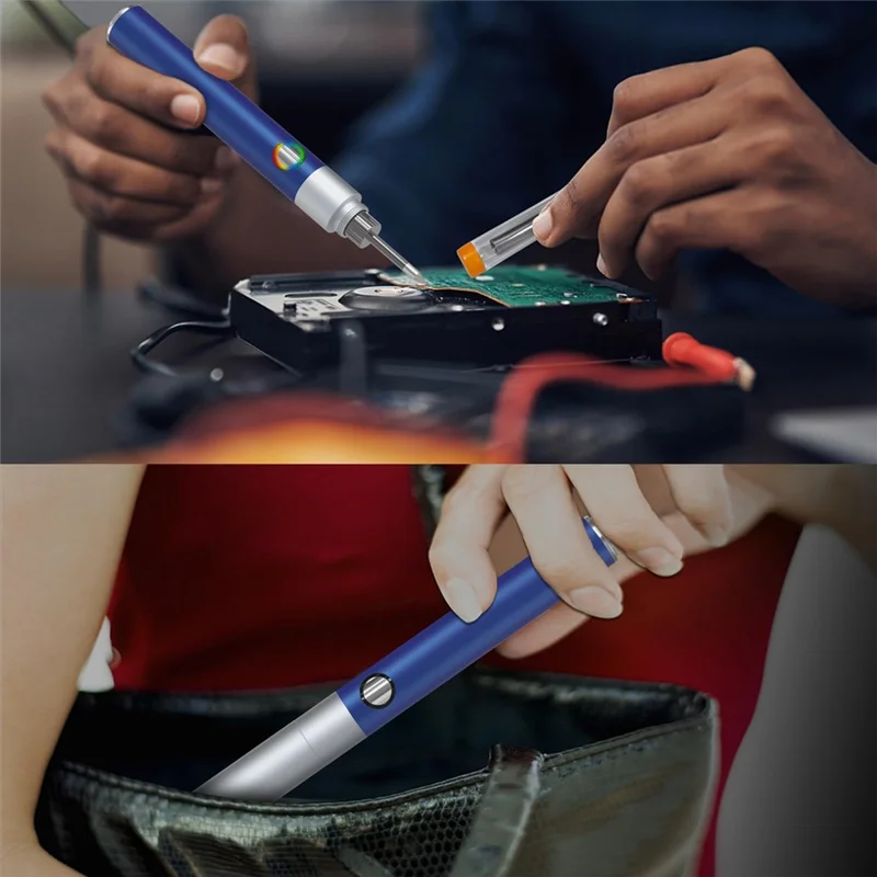 

A96I-Cordless Soldering Iron With High Capacity 1300Mah Built-In Battery,Type-C Interface,For Manual Work And Maintenance