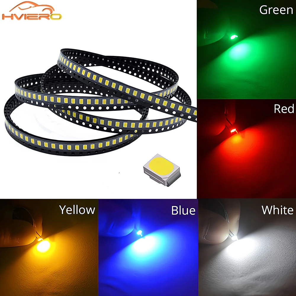 100/500pcs 3020 Lights SMD White Red Green Blue Ultra Bright Water Clear Led Chips 20MA Diode Light Emitting Diodes Lamp Bulb