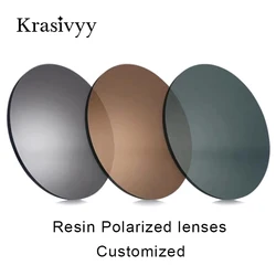 Krasivyy Resin Prescription Polarized Sunglasses Lenses Customized Brown Grey Green Optical Driving Sun Glasses Myopia Hyperopia
