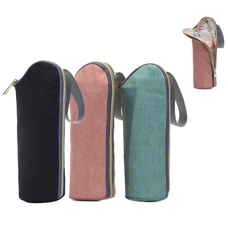 Portable Baby Bottle Insulated Bag, Zippered Thermal Bottle Pouch,Aluminum Foil Thermal Bottle Warmer Pouch For Newborns