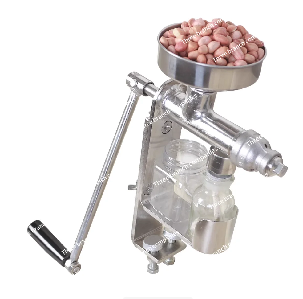 Manual Hand Crank Oil Press, Household Small Extruder Stainless Steel Material