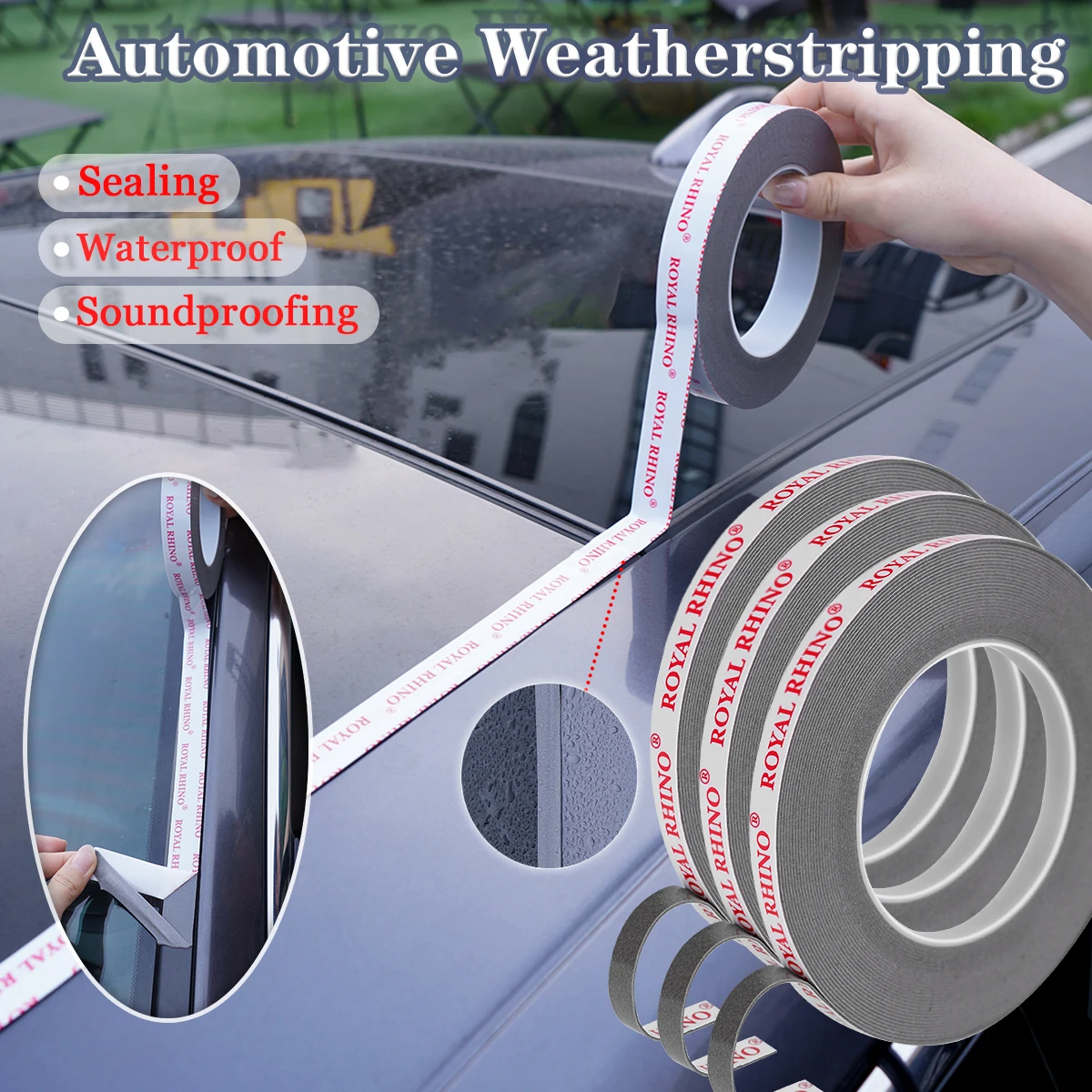 

Strong Adhesive Car Weatherstripping-Glass Gap Strip Noise Reducing Dustproof Strip Inside Car Easy Install Suitable All Car