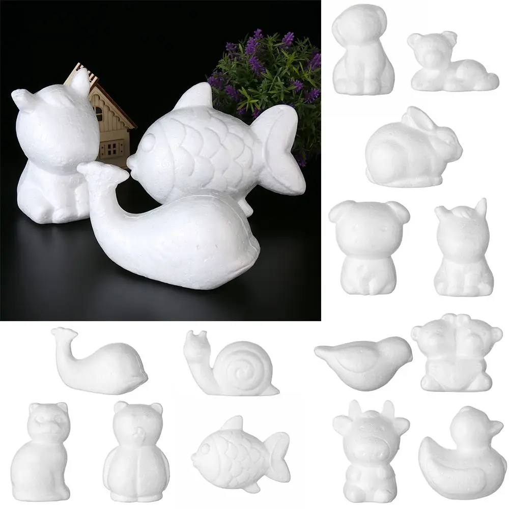 White Polystyrene Foam Animal Model Fashion Foam Balls Styrofoam Christmas Gifts Party Supplies Children Toys Home Decoration