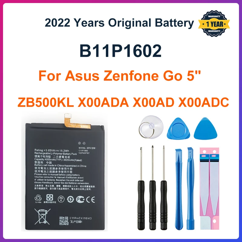 ASUS 100% oryginalny B11P1602 2600mAh nowa bateria do Asus Zenfone Go 5 "ZB500KL X00ADA X00AD X00ADC bateria do telefonu komórkowego