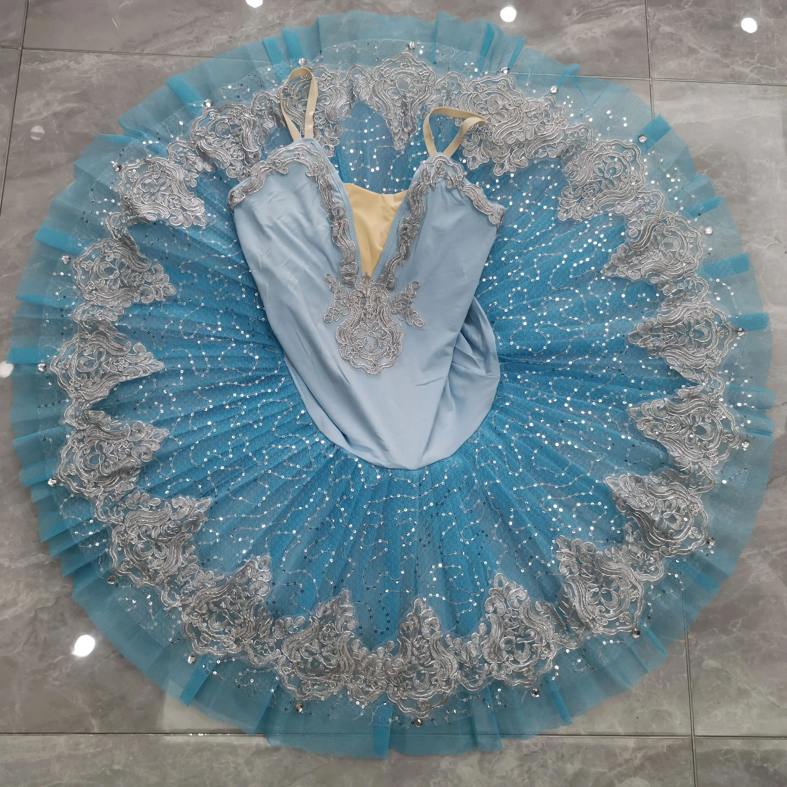 Gonna Tutu di balletto blu per bambini White Swan Lake Costume Ballerina Dress Professional Ballet Dress For Child Kids Girls