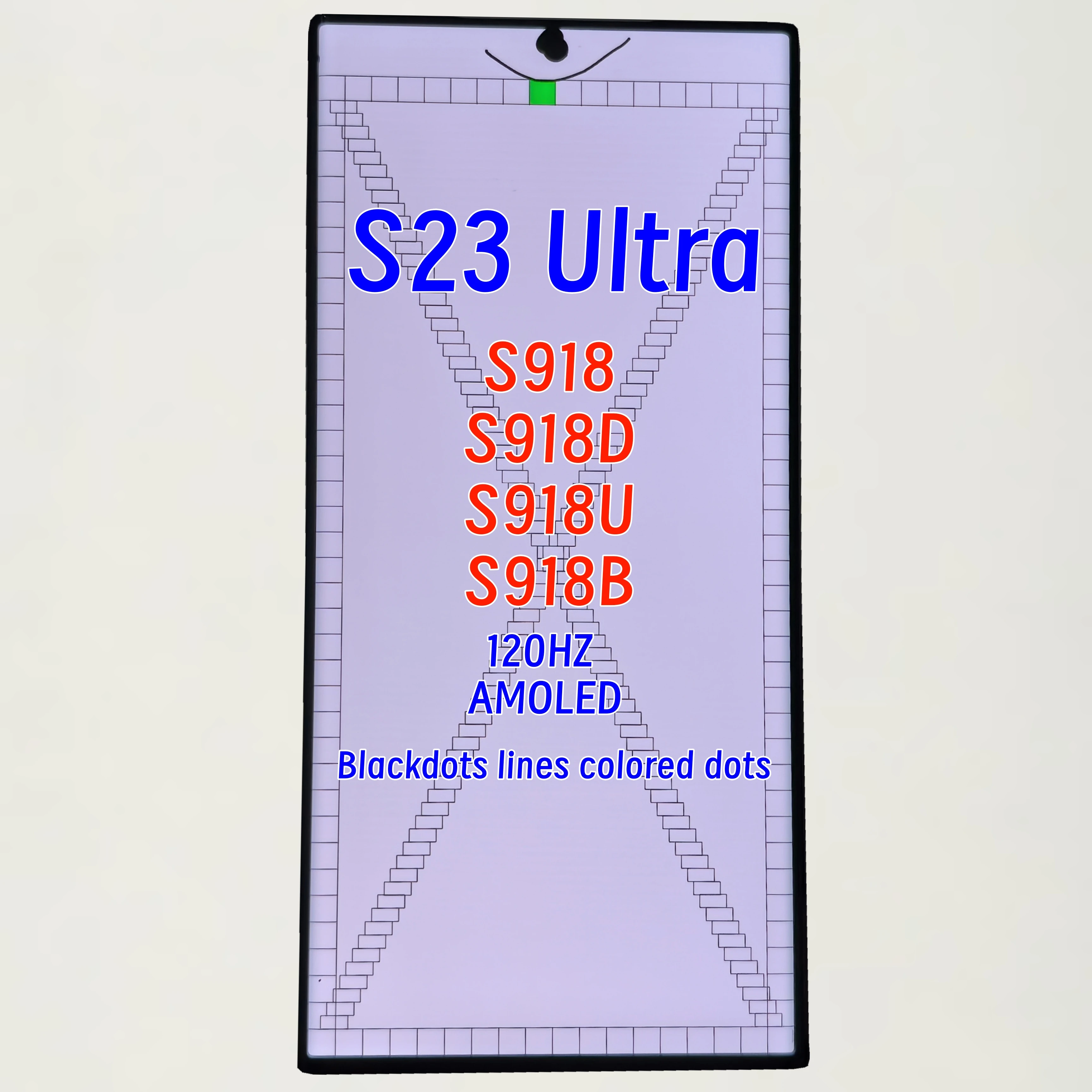 삼성 S23 울트라 5G S918 S918N S918D S918B S918U LCD 디스플레이 터치 스크린 디지타이저 어셈블리용 120HZ 슈퍼 AMOLED 디스플레이 (결함 있음)