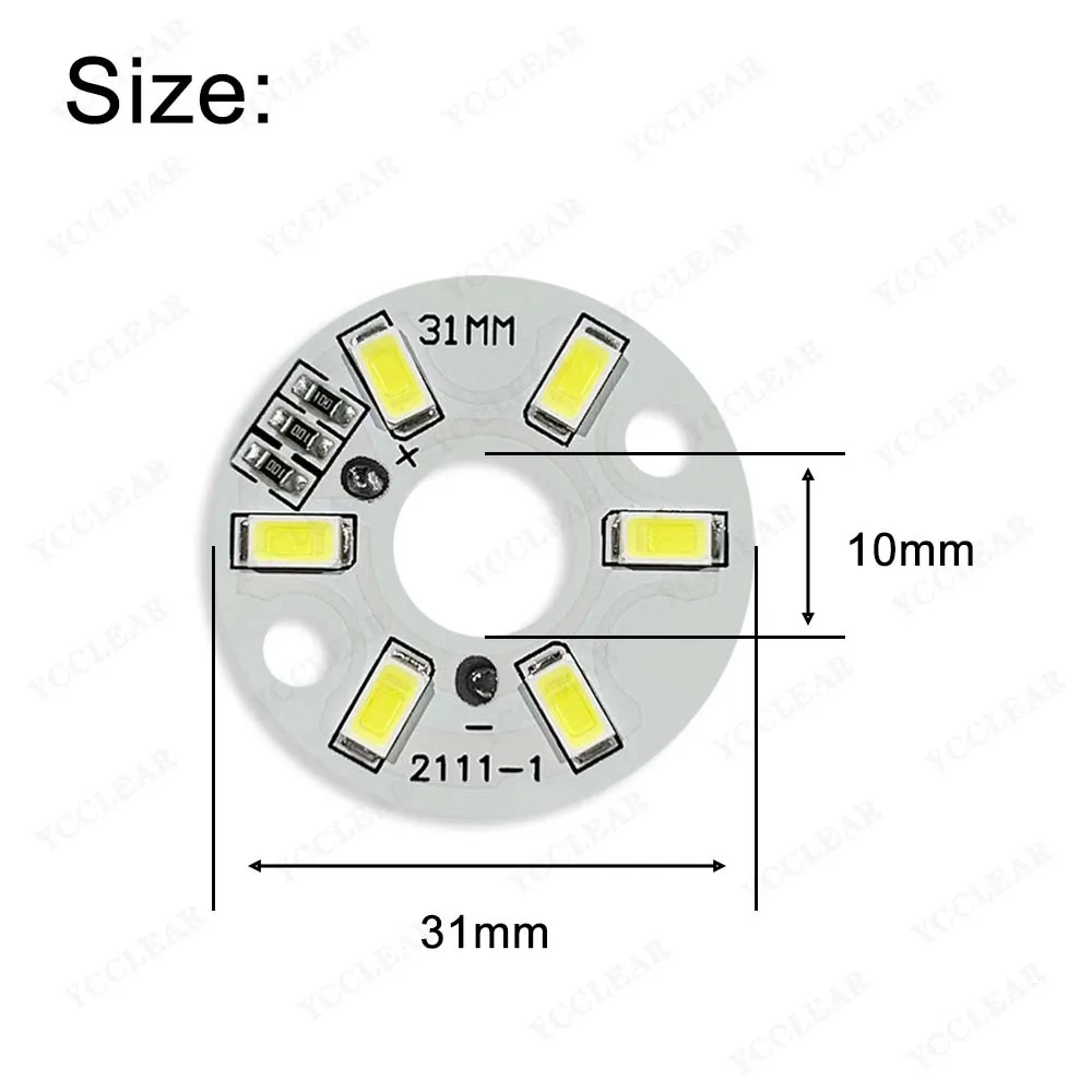 10PCS SMD5730 LED Light Board Warm Natural White 3W 5V Dia 31MM Round Transformation Light Source For DIY Downlight Spotlight