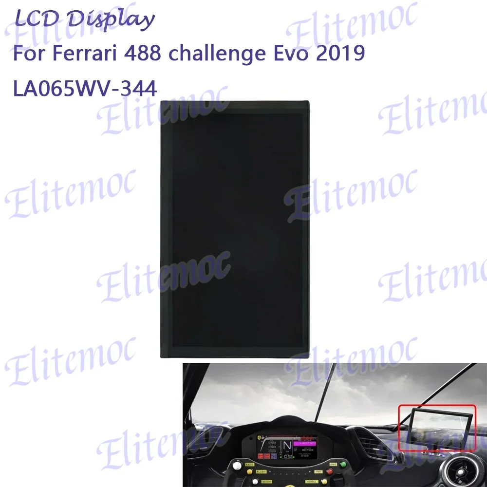 

LA065WV-344 6.5 Inch LCD Display for Ferrari 488 challenge Evo 2019 head unit GPS Navigation Screen Repair Parts Replacement
