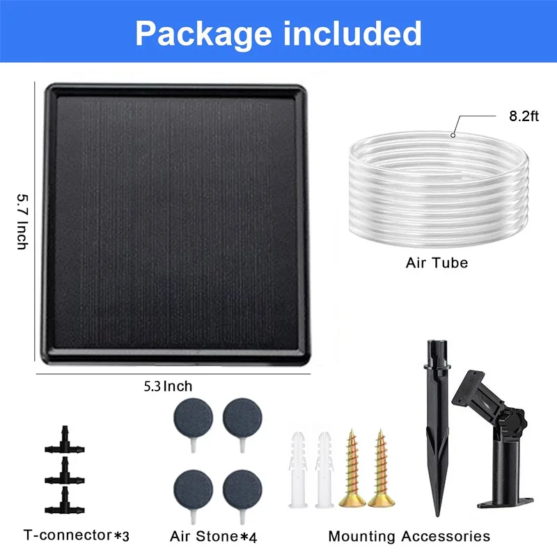Solar Powered Pond Aerator Solar Pond Pump Aquarium Aerator Air Bubbler Aquarium Bubbler Pump Pond Aerator Solar Air Pump Fish view 6