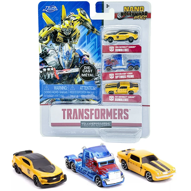 Jada Die Cast Metal Mini Car Toy Set 3Pcs Alloy Car Model Collection Desktop Ornament Gift Genuine Collectible models