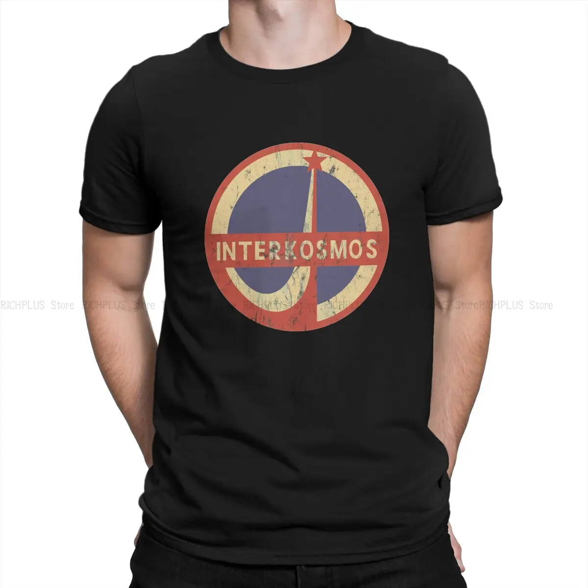 Interkosmos Russian Space Program TShirt For Male Russian USSR CCCP Clothing Novelty Polyester T Shirt Homme