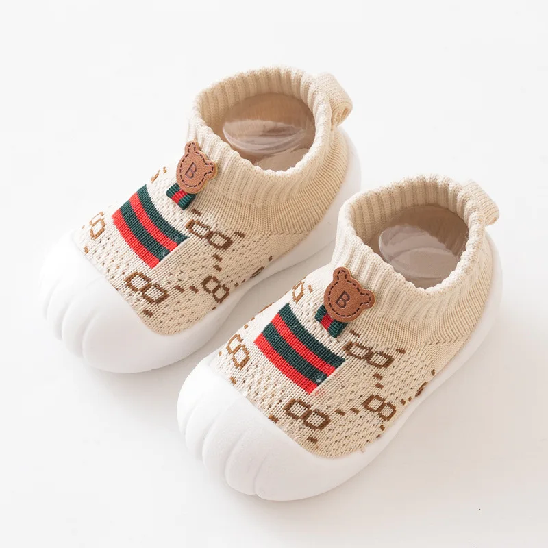جوارب أرضية معزولة بنعل ناعم للأطفال ، أحذية مشي للربيع والصيف ، رفيعة