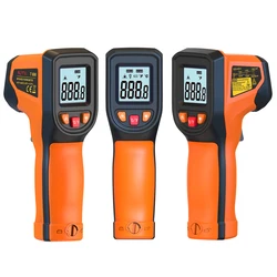 Digital Infrared Thermometer Sensor Handheld Non-contact IR LCD Backlit Display Laser Temperature Gun 600 °C for Household