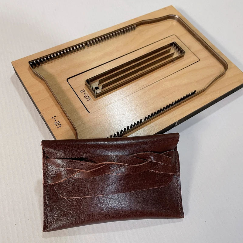 

DIY Leather Craft Card Bag Steel Wood Template,Custom Design Card Holder Cutting Die Template,Handmade Card Holder Punch Tool