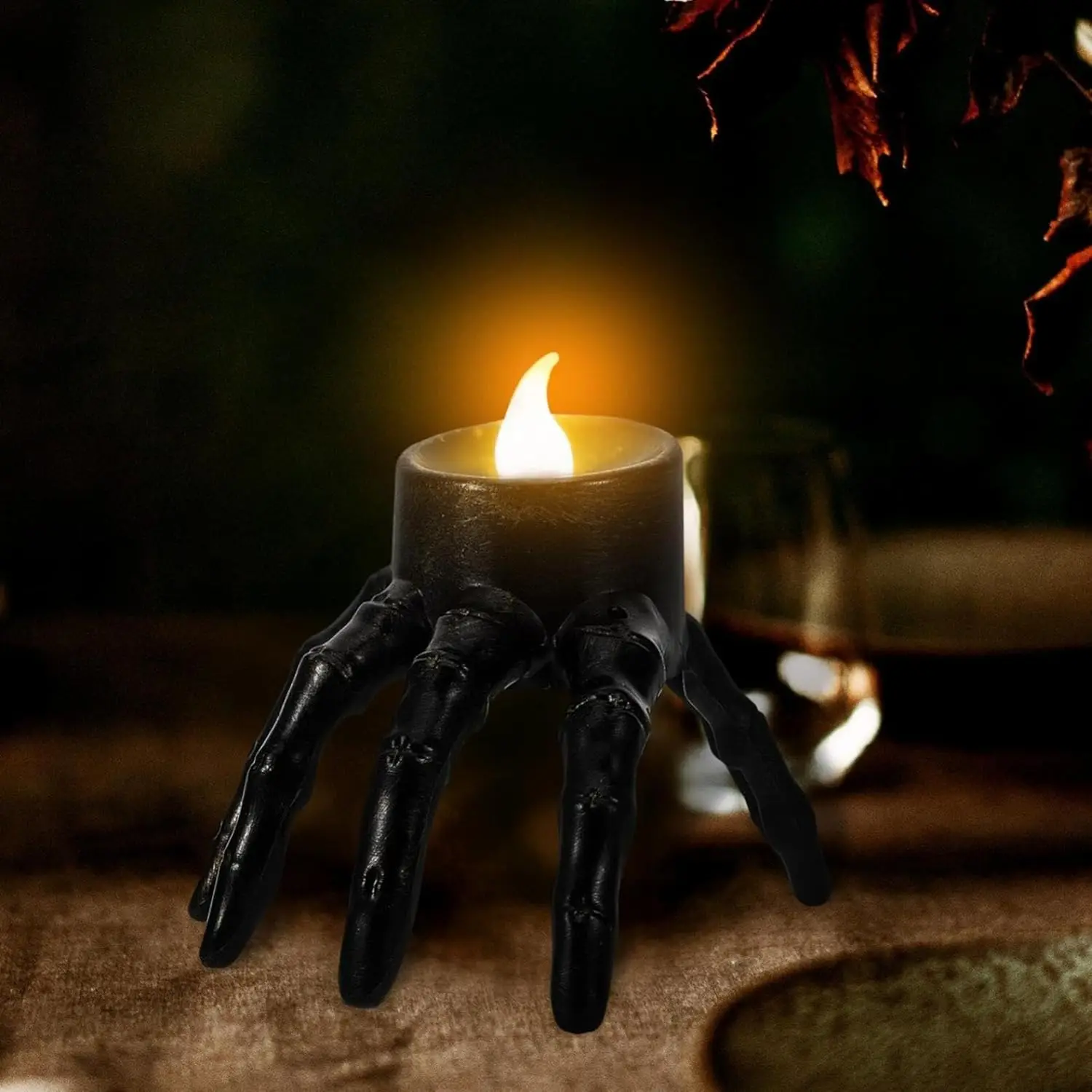 Halloween LED Skull Hand Lantern Light Ghost Lamp Candle Flameless Tea Lights Candle Halloween Party Home Decoration