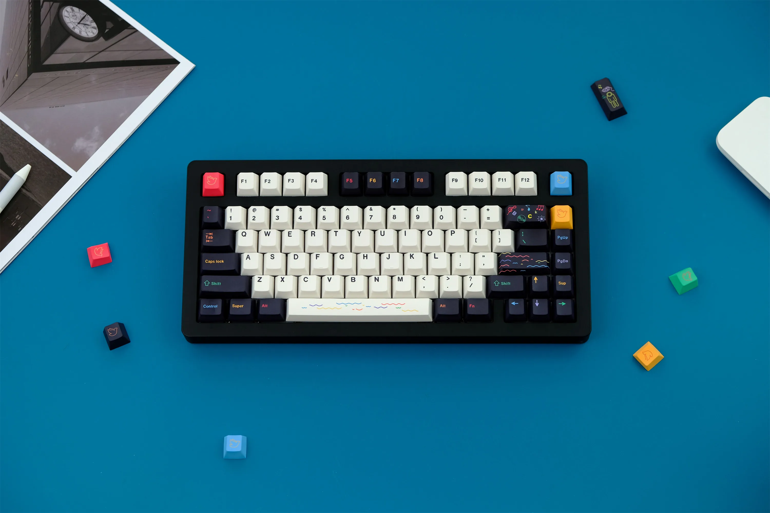 gmk emo teclas personalizadas para teclado mecanico teclas pbt pretas perfil de cereja dye sub 129 teclas 01