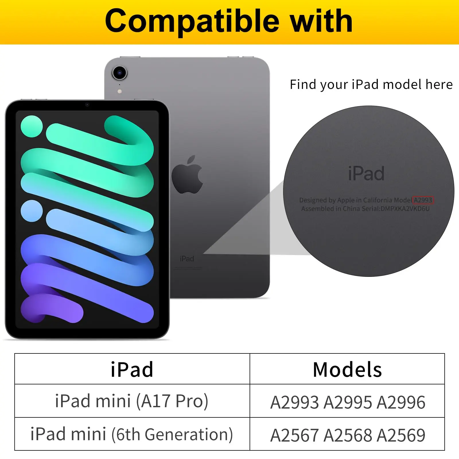 Tempered Glass Film for iPad Mini 7 (7th Generation, 2024) & iPad Mini 6 (6th Gen, 2021), 8.3-Inch,Screen Protector Anti-Scratch