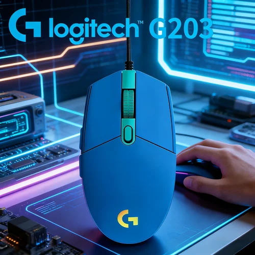 Imagen 1 del producto Ratón para juegos con cable Logitech G203 | 8000 DPI | Retroiluminación RGB | Compatible con PC y Laptop