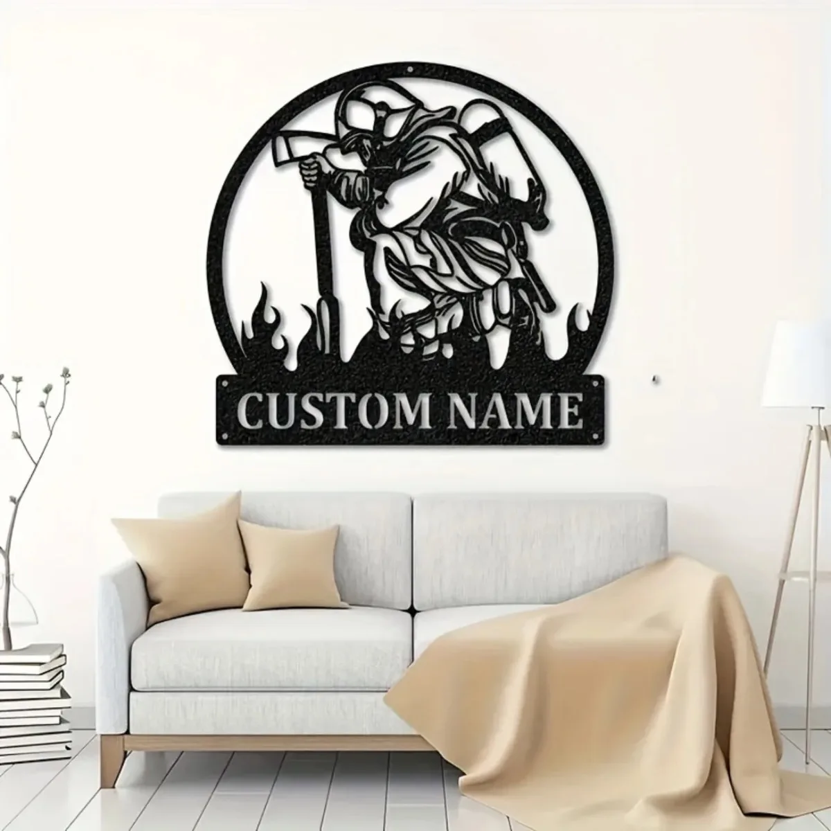 Custom Firefighter Metal Wall Art | Exquisite Craftsmanship | Ideal Gift for Firefighters | Versatile Indoor