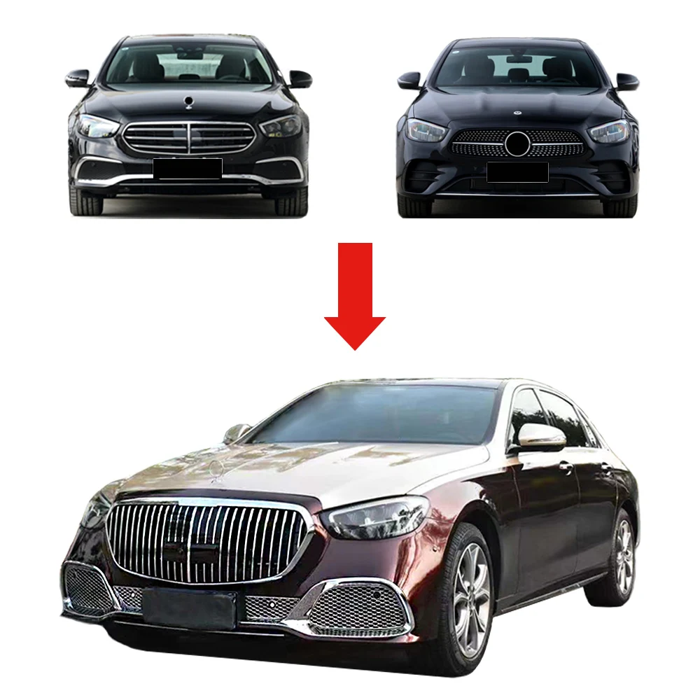 W223 Maybach Style Body Kit for Mercedes Benz E Class W213 2021 2022 Upgraded Bodykit with Front and Rear Bumper