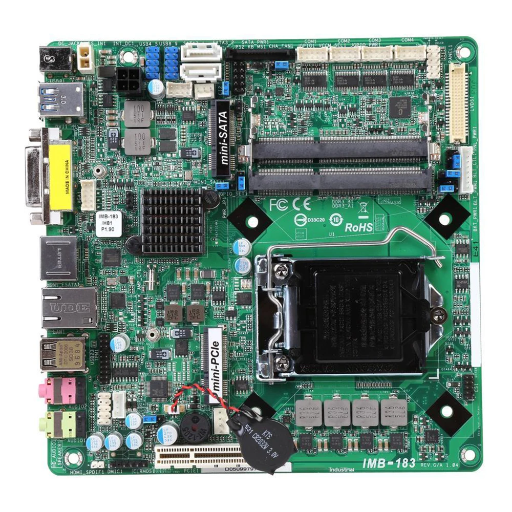 Imagem -05 - Motherboard Desktop para Asrock Mini Itx 1150 H81 Imb183 17x17cm