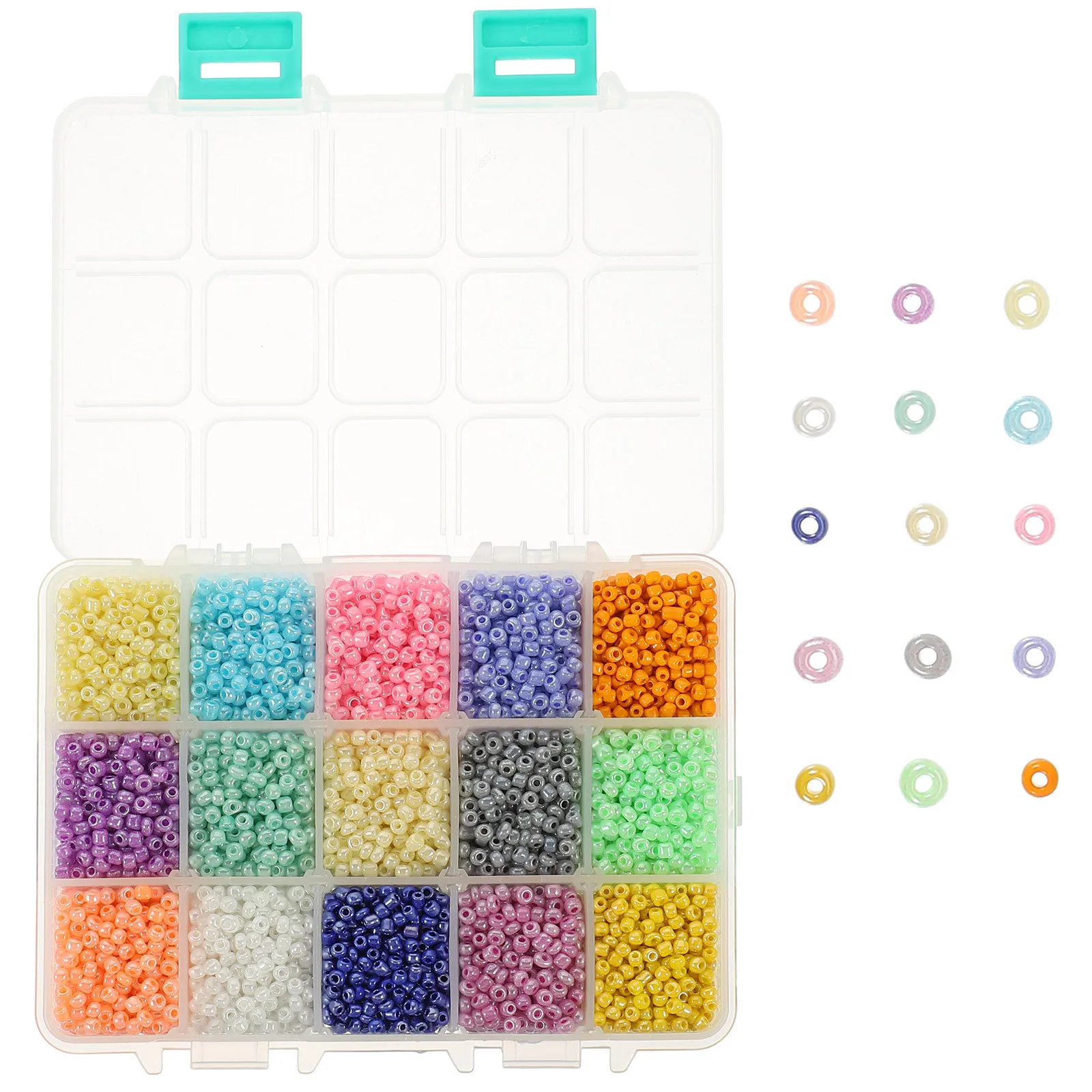 

1 Box Colorful Smooth Diy Bracelet Necklace Making Craft Jewelry Accessories Small Glass Spacer Beads Diy Beading Projects For