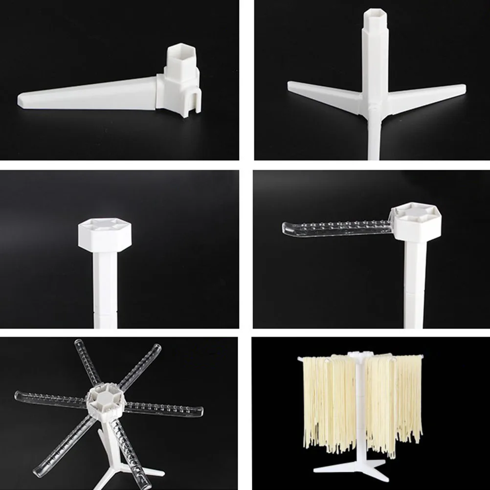 

Noodles Drying Rack Removable Collapsible 6 Bars Spaghetti Dryer Stand Pasta Holder Food Grade Plastic Kitchen Use