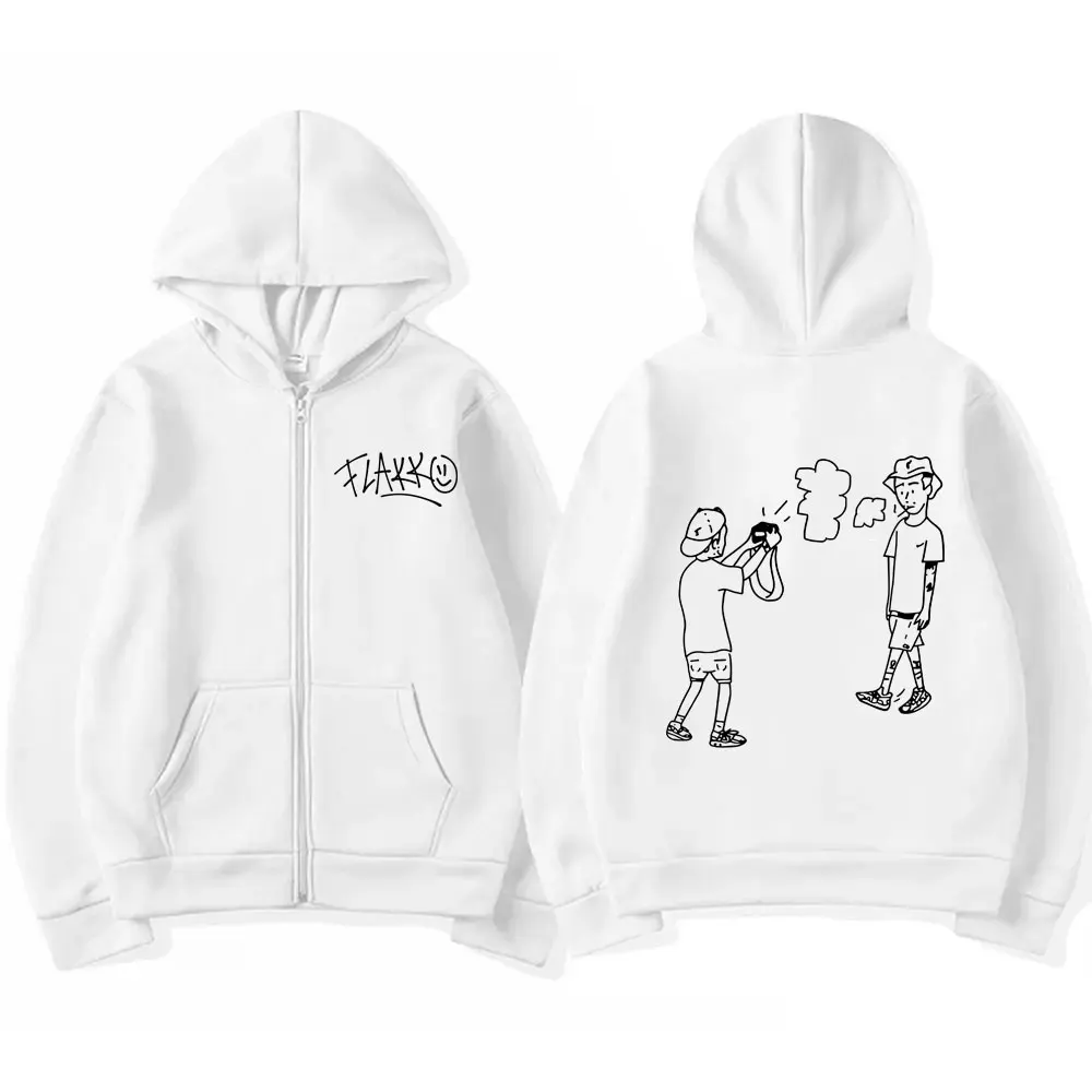 

Rapper Rels B Skinny Flakko Graphic Zipper Hoodie Men Hip Hop Pop Music Hoodies Men's Women Fashion Oversized Zip Up Jacket Coat