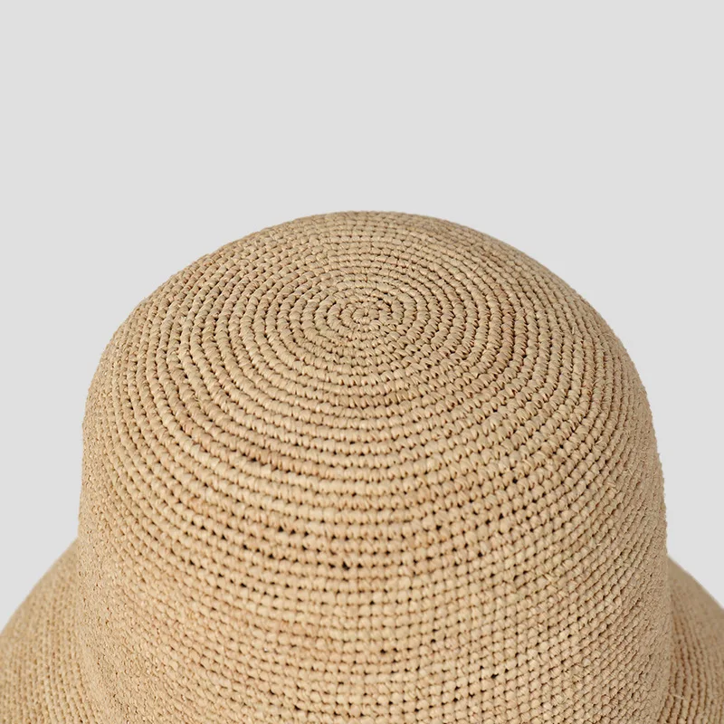 Summer Hat Raffia Women Sun Protection Beach Accessory Panama Big Brim String Cap For Holiday Outdoor