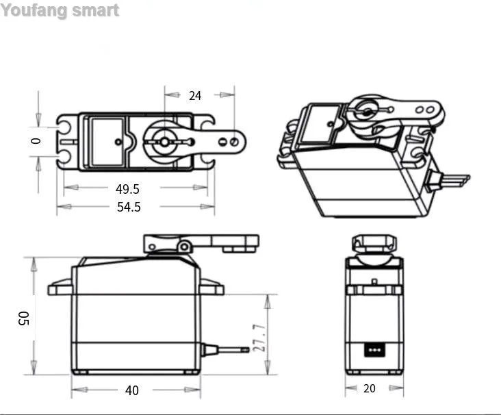 2 DOF Roboter Manipulator Metall Servo DS3218 Mechanische Rotierenden Gimbal Für Arduino Roboter DIY Kit Programmierbare Plattenspieler Plattform – Detail 13