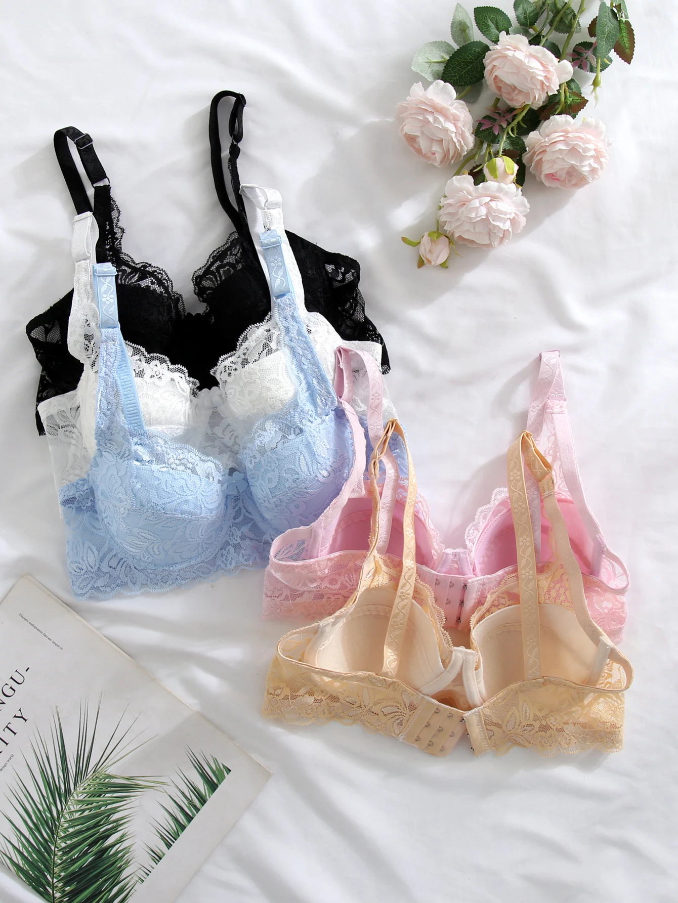 Sexy Bra Lace Women\'s Bra Push Up Bra With Padding Transparent Underwear Plus Size Lady Lingerie Female Underwear Tops Brassiere