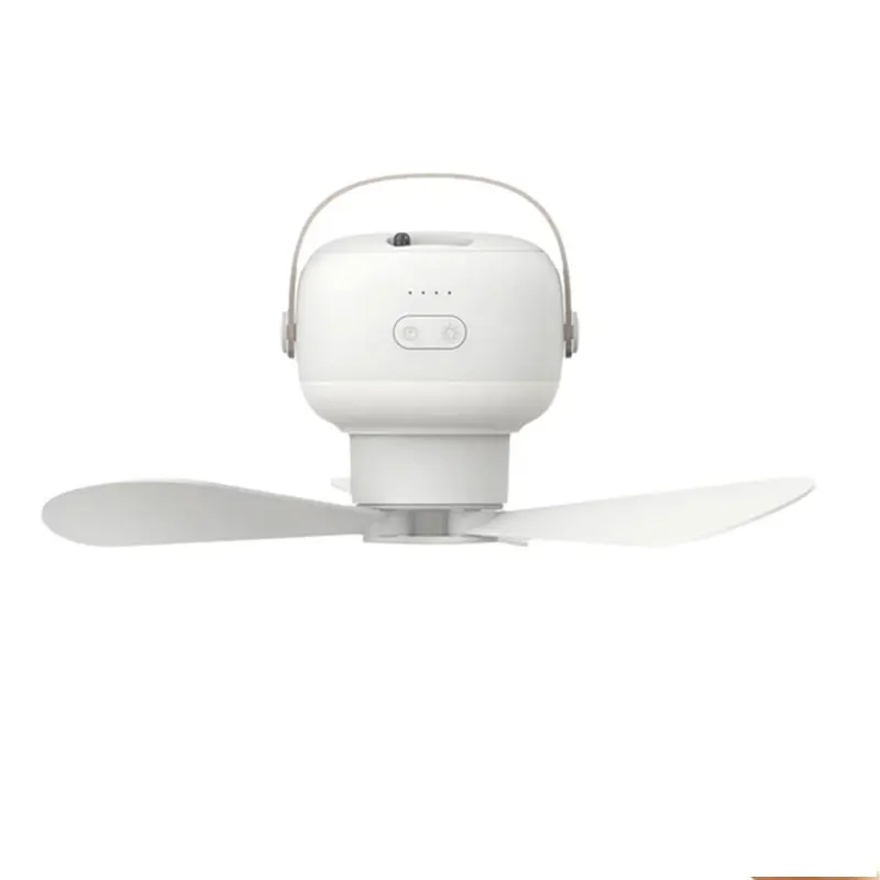 Portátil recarregável LED ventiladores de teto, ventilador elétrico, lâmpada da noite, pendurado luz com controle remoto, casa, ao ar livre, Camping