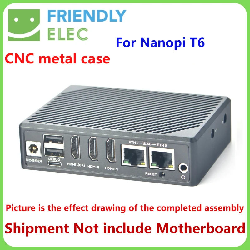 

Дружественный металлический корпус серии Nanopi R3S LTS/R2S Plus/R4S/R5C, не входит только корпус