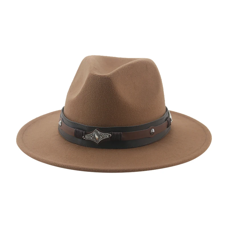 Hat Fedora Hats for Women Hats for Men Cowboy Hat Caps Big Size 62cm Western Cowboy Belt Cow Bands Fedoras Chapeau Feutre Homme