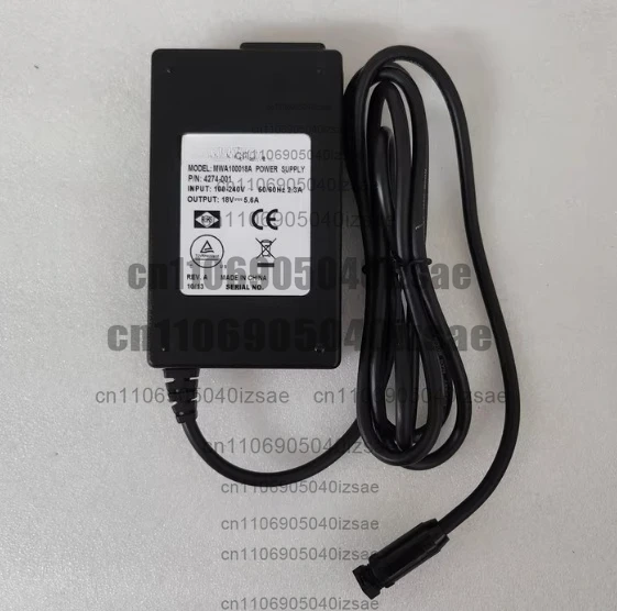 Cabo de alimentação adequado para máquina de oxigênio 4247-001, fonte de alimentação ELPAC MWA100018A, adaptador de energia de 18V5.6A com dois pinos.