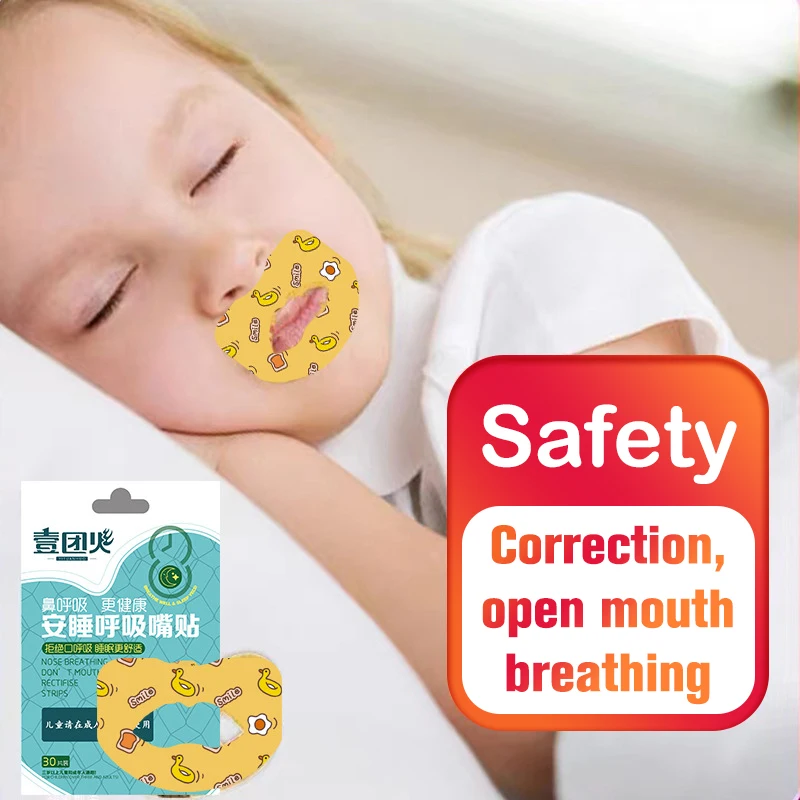 30Pcs Sleep closure sticker For Children Night Sleep Lip Nose Breathing Improving Patch Mouth Correction Stickers