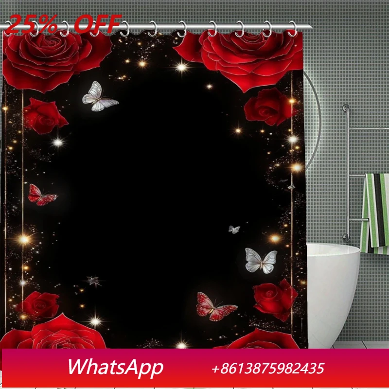 

Цветочная шторка для душа LH, современный декор для ванной комнаты, украшение для дома, доступно в нескольких размерах