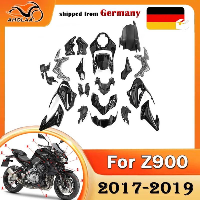 Kit Carene Moto per KAWASAKI Z900 Z 900, Set Carrozzeria in Plastica ABS Verniciata a Iniezione 2017 2018 2019